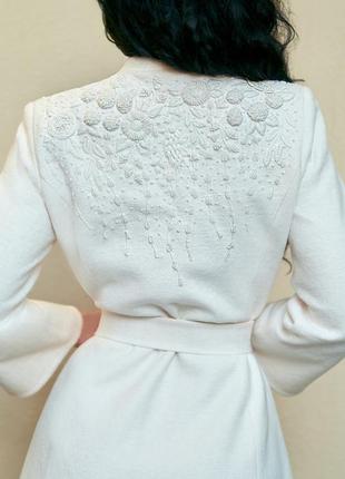 Теплое изысканное платье с ручной вышивкой «зменная сказка 2»10 фото