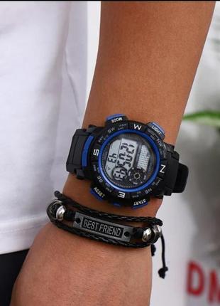Електронний годинник з браслетом для друга/тактичний годинник/годинник для спорту та подорожей/подарунок чоловікам/для друзів5 фото