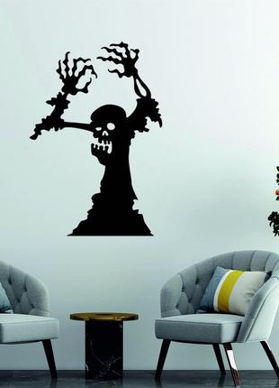Декоративне настінне панно «зомбі», декор на стіну1 фото