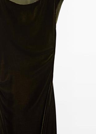 Massimo dutti бархатное платье с деталями9 фото