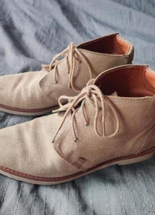 Легкі черевики чобітки ботінки braska замшеві next дезерти asos бежеві нюд натуральні zara