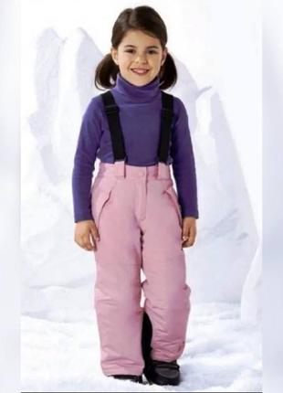 Новий напівкомбінезон штани лижні термо зима 86-92 дівчинка рожеві