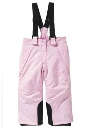 Новый полукомбинезон брюки лыжные термо зима 86-92 девочка розовые2 фото