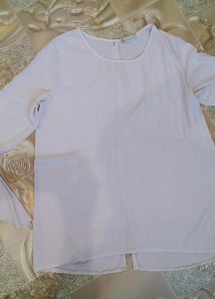 Susy mix блуза оверсайз батист бавовна бохо порошно-рожева кофта з манжетом кльош10 фото
