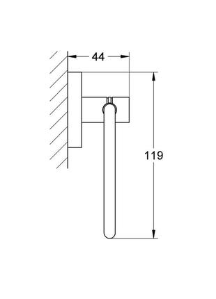 Держатель для туалетной бумаги grohe essentials new (40689001)5 фото