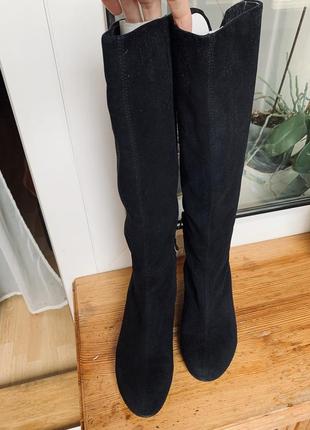 Замшевые сапоги