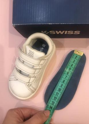 Кожаные кроссовки кеды k-swiss 21р -13,5 см6 фото