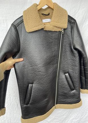Reserved дубленка / куртка из искусственной кожи8 фото