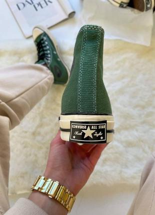 Кеди жіночі converse chuck 70 classic high top green конверс3 фото