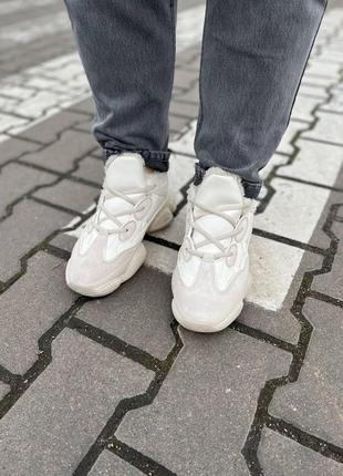 Мужские зимние кроссовки adidas yeezy boost 500 blush 21 фото