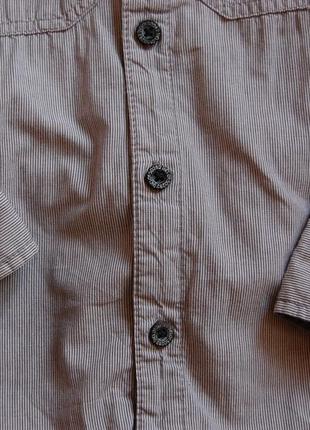 Фирменная рубашка в мелкую полоску george.2 фото