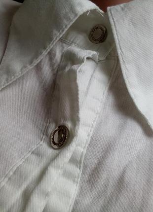 100% лен! 🎋 натуральный хлопок коттон блузка сорочка на кнопках блуза рубашечного кроя с карманами7 фото