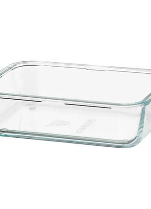 Ikea 365+ контейнер для еды, прямоугольный/стекло, 1,0 л