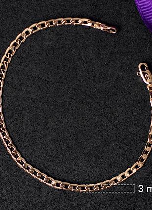 Браслет xuping позолота 18к 19 см*3 мм