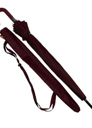 Женский зонт-трость, полуавтомат от toprain, бордовый (хамелеон), 01002-57 фото
