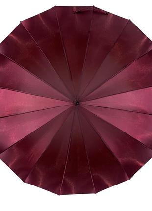 Женский зонт-трость, полуавтомат от toprain, бордовый (хамелеон), 01002-52 фото