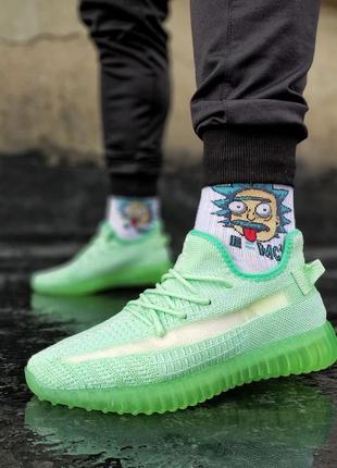 Мужские кроссовки зеленого цвета2 фото