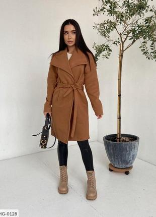 Женское кашемировое пальто до колена 4 цвета, 42-48 размеры7 фото