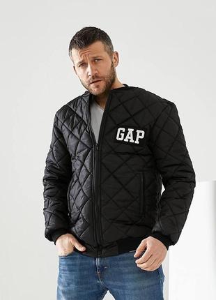 Мужская демисезонная стеганая куртка бомбер gap на весну, 48-54 размеры