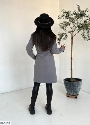 Женское кашемировое пальто с отложным воротником 4 цвета, 42-48 размеры6 фото
