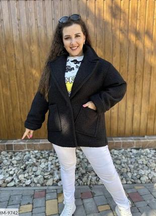 Женский модный теплый пиджак на подкладке 5 цветов размеры 46-567 фото