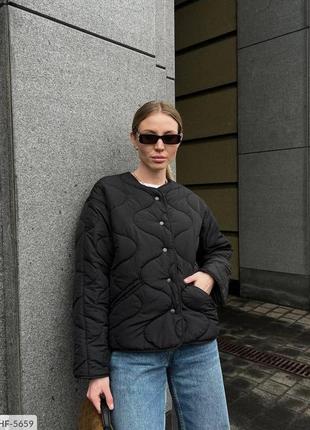 Женская куртка-бомбер черного цвета, 3 цвета