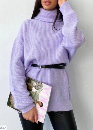 Женский удлиненный свитер 16 цветов размеры 42-465 фото