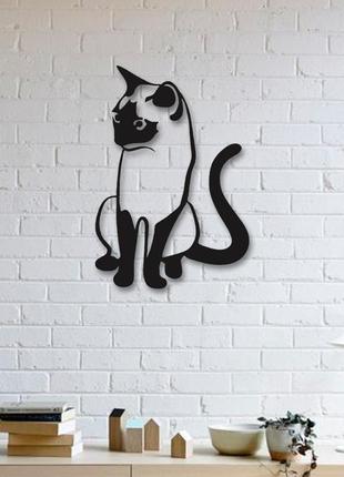 Декор на стену из металла кошка