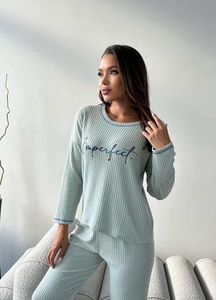 Жіноча піжама eliz м'ятного кольору розміри s-xl