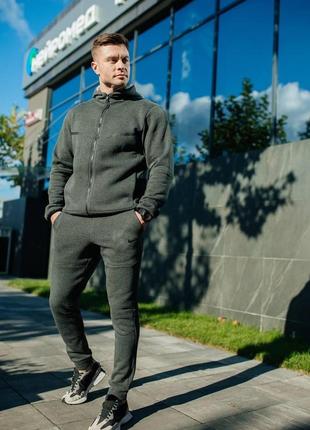 Спортивний костюм nike tech fleece теплий на флісі. зимовий спортивний костюм найк