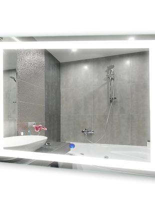 Дзеркало з підсвіткою led і сенсором у ванну, спальню, передпокій zsd-004 sens (1000*800)