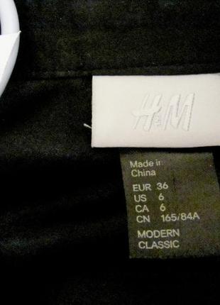 Черная шелковая рубашка h&m, натуральный шелк3 фото