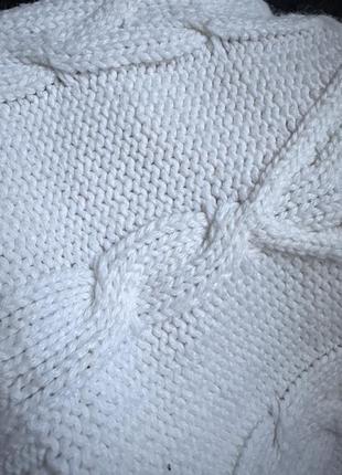 Белый вязаный свитер с альпакой4 фото