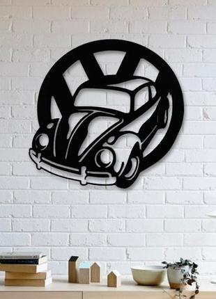 Декоративна картина із металу vw жук, пано на стіну2 фото