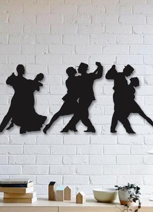 Декоративная картина из металла классические танцоры, панно на стену