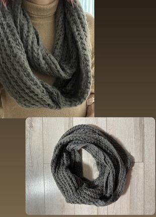 Теплий шарф хамут