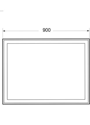 Дзеркало з підсвіткою led у ванну, спальню, передпокій zsd-008b (900*700)4 фото
