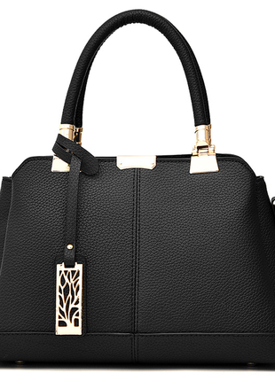 Модная женская сумка с брелоком, стильная большая женская сумочка экокожа2 фото