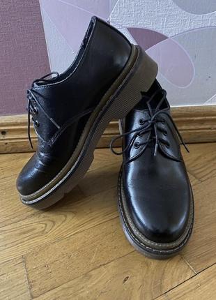 Кожаные стильные туфли 38р. (брогги,слипоны,слипоны,мокасины)4 фото