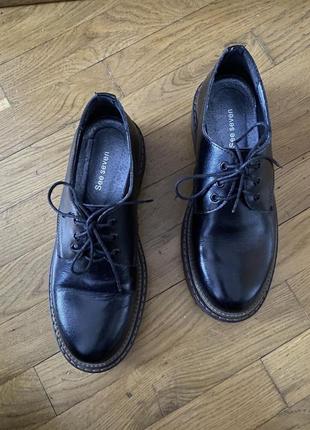 Кожаные стильные туфли 38р. (брогги,слипоны,слипоны,мокасины)6 фото