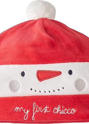 Новогодняя велюровая шапочка на подкладке 12-18.