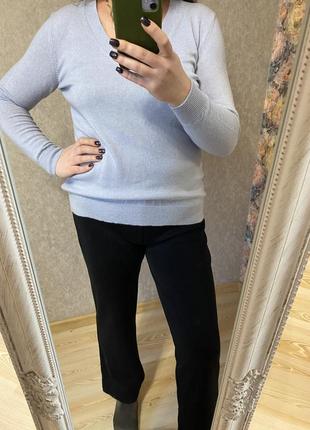 Бледно голубого цвета тонкий женский пуловер из кашемира 46-50 р2 фото