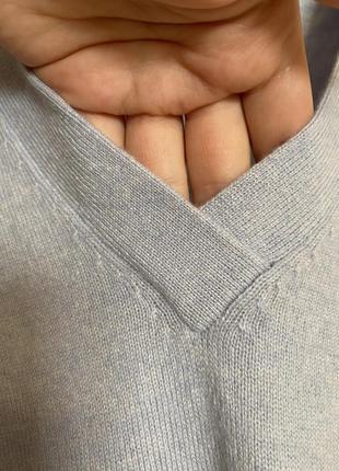 Бледно голубого цвета тонкий женский пуловер из кашемира 46-50 р7 фото
