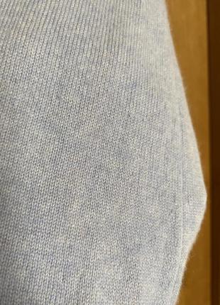 Бледно голубого цвета тонкий женский пуловер из кашемира 46-50 р8 фото