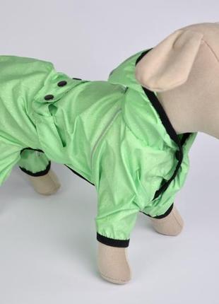 Ветровка - дождевик для собак silver (21х27) green4 фото