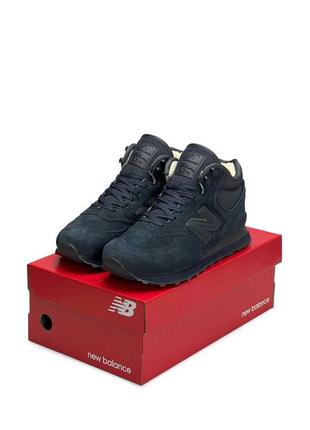 Чоловічі кросівки new balance 574 dark navy fur1 фото