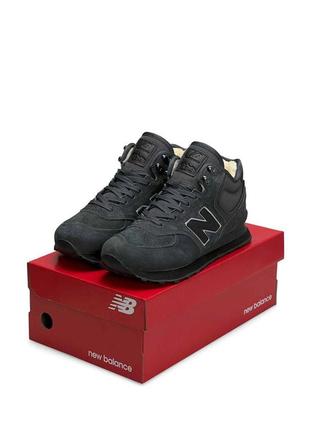 Чоловічі кросівки new balance 574 dark grey fur1 фото