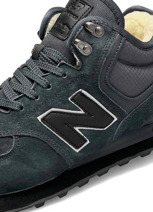 Чоловічі кросівки new balance 574 dark grey fur8 фото