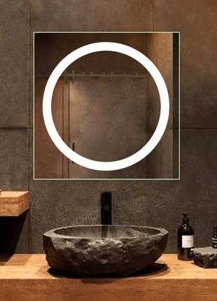 Зеркало с подсветкой led в ванную, спальню, прихожую zsd-030 (700*700)