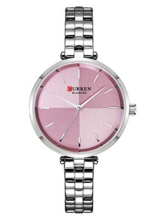 Женские наручные часы curren (9043) кварцевые серебристые